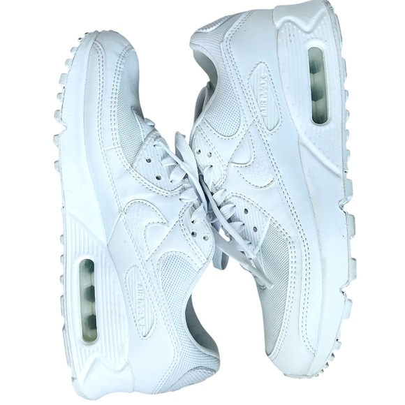 Nike Air Max 90 White Sneakers Women’s Size 8 - Picture 3 of 7